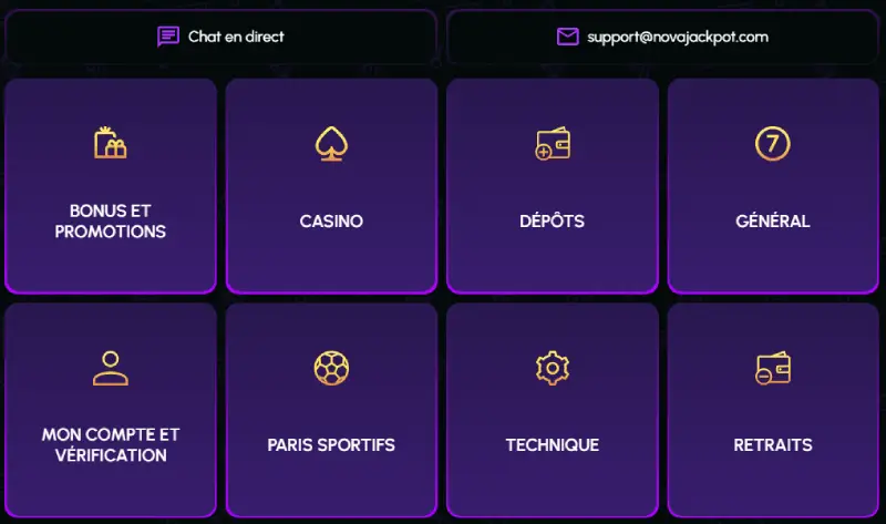 NovaJackpot Casino Service client