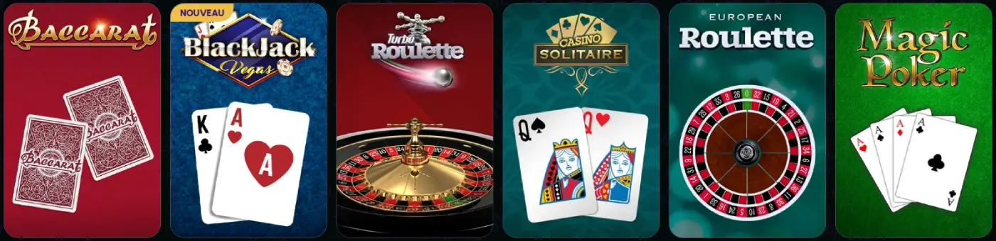 NovaJackpot Casino Jeux de table